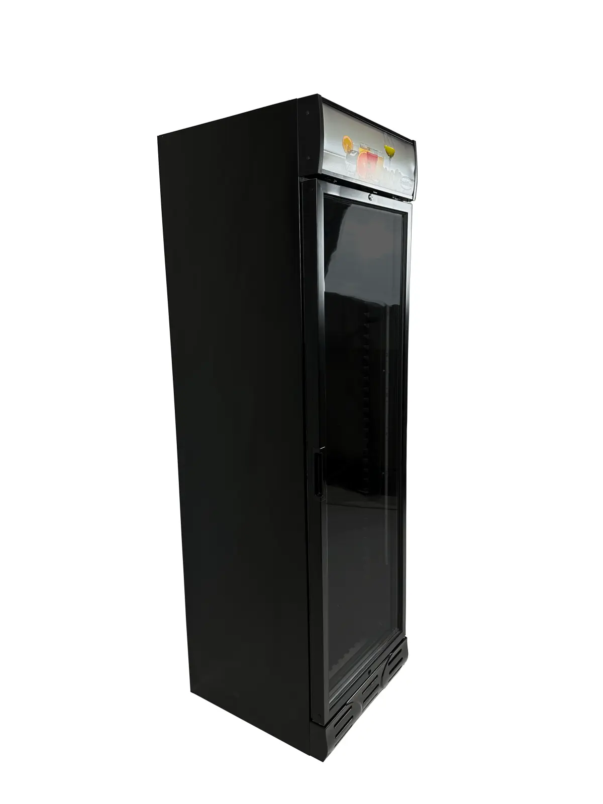 COMBISTEEL BLACK MERCH. FRIDGE 1 GLASS DOOR (BLACK INTERIOR + EXTERIOR