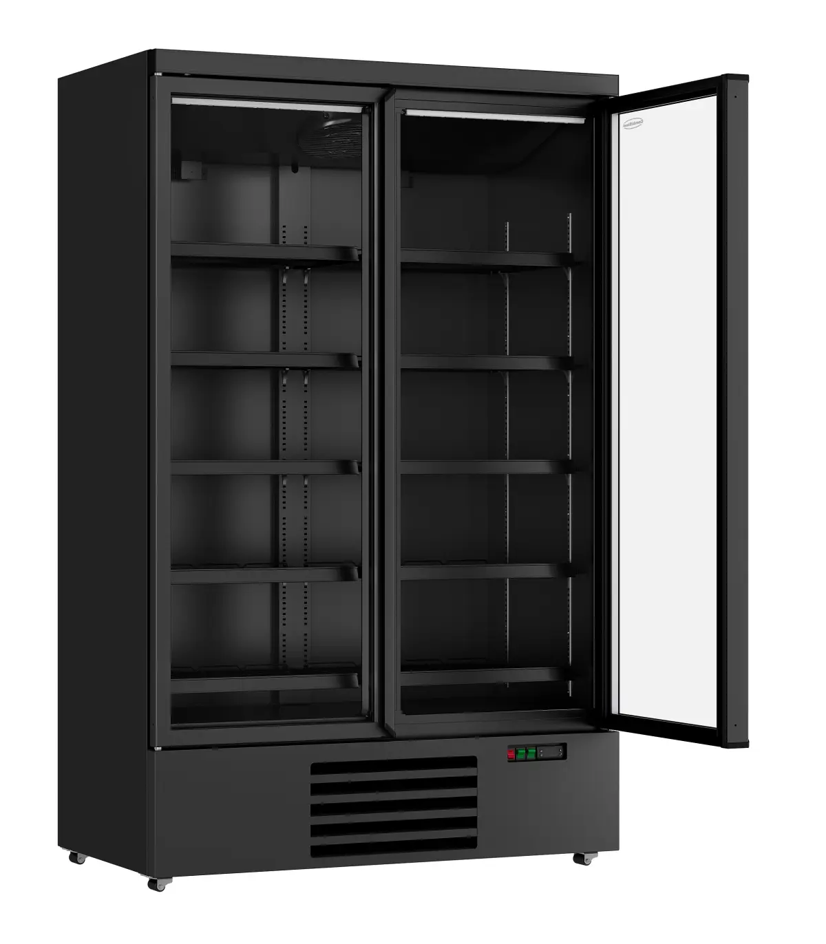 COMBISTEEL BLACK RETAIL FRIDGE 2 GLASS DOOR (BLACK INTERIOR + EXTERIOR)