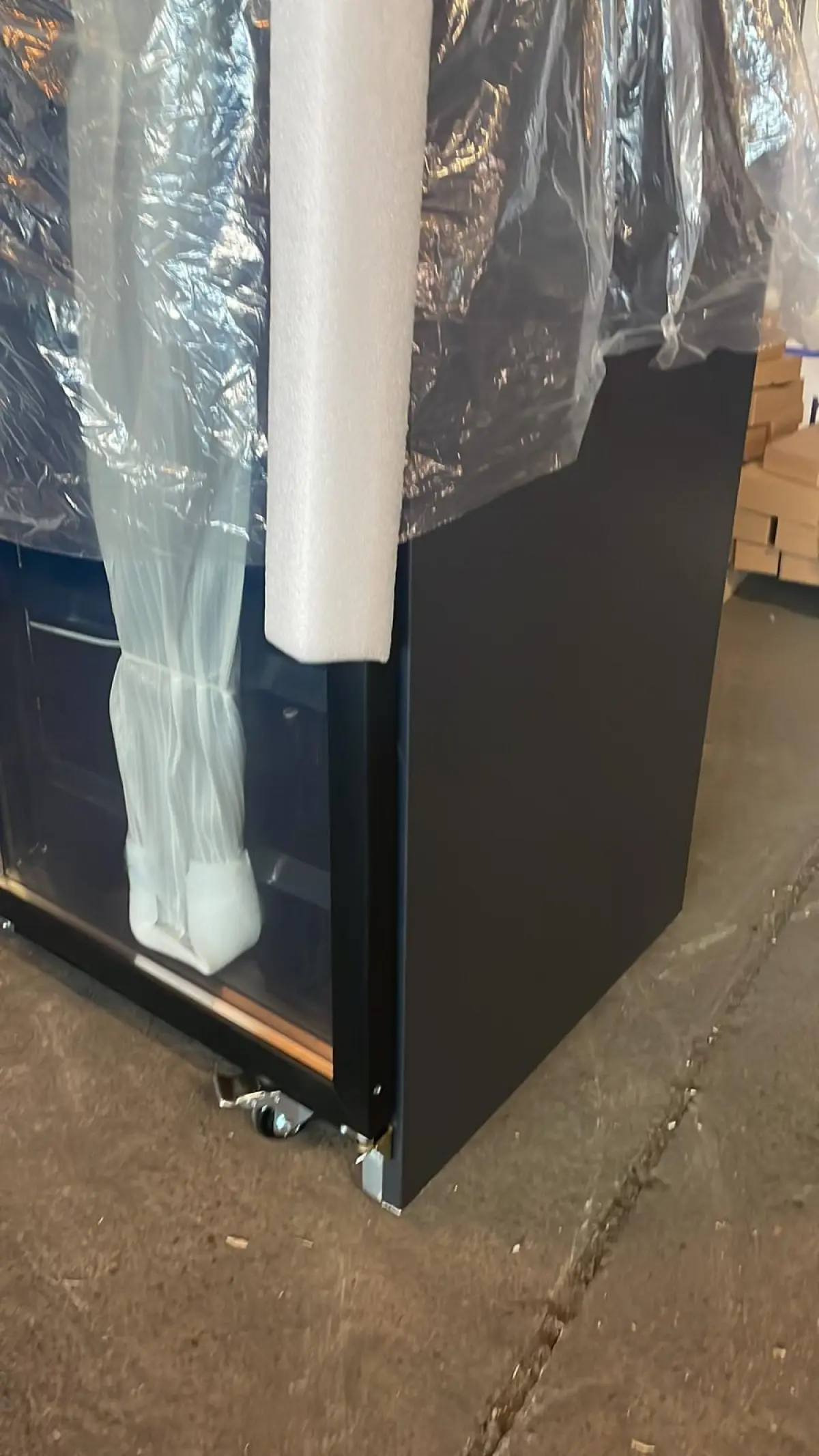 REFRIGERATOR 2 GLASS DOORS BLACK/ANTHRACITE INS-1000R BL