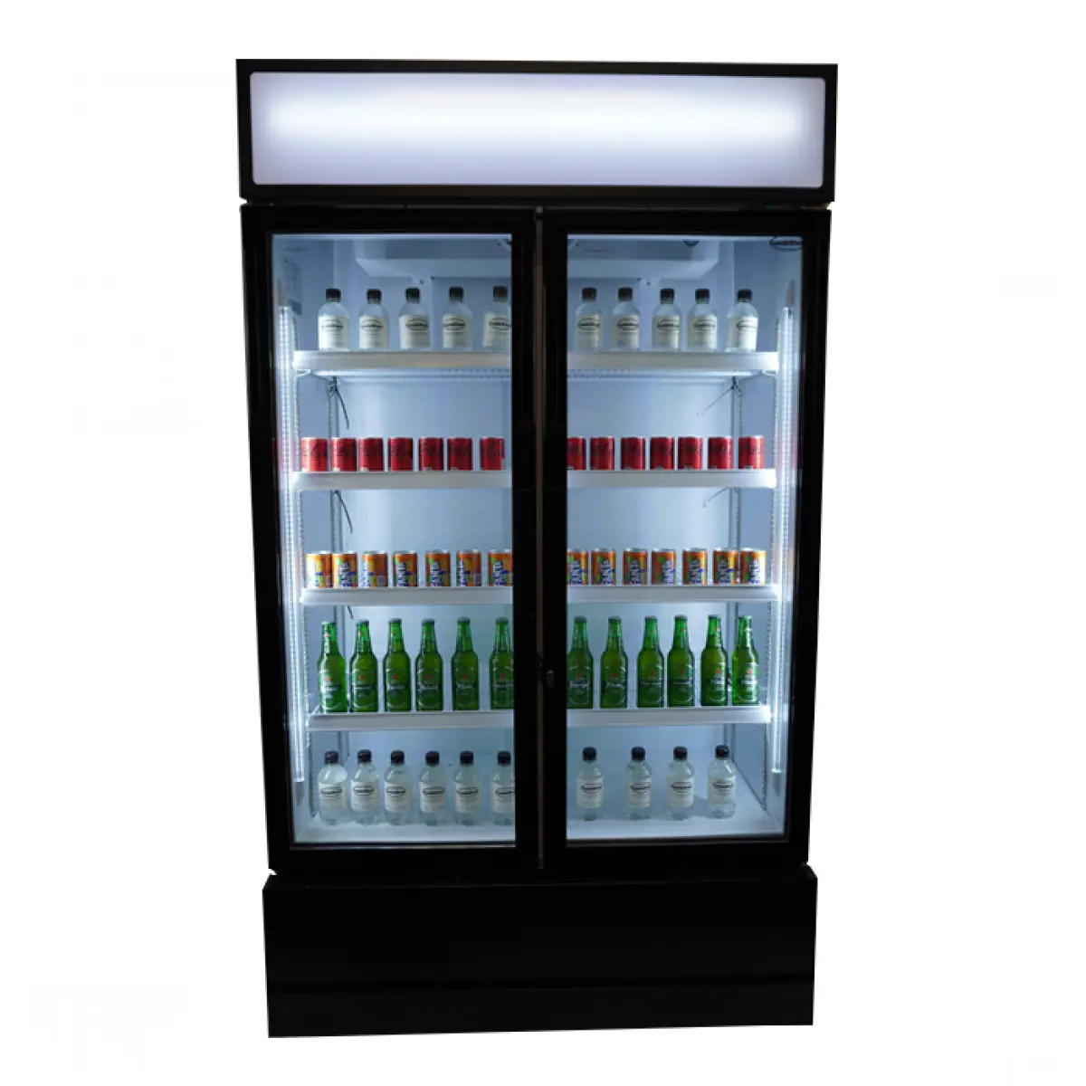 COMBISTEEL UPRIGHT MERCHANDISING FRIDGE 2 DOOR 112X61X197CM
