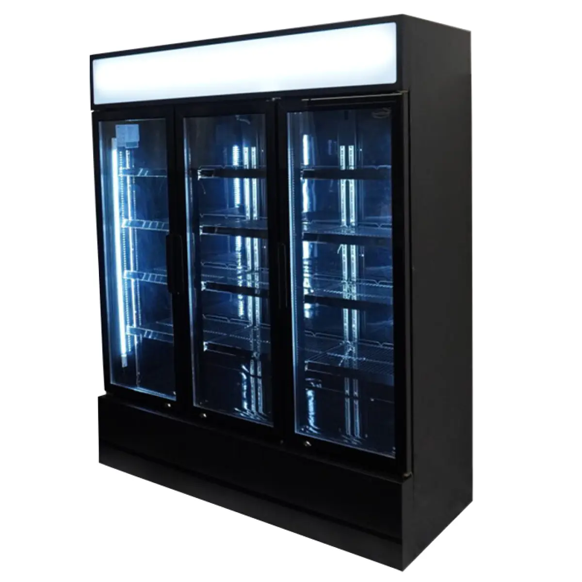 REFRIGERATOR 3 GLASS DOORS BLACK FCU-1200 BL