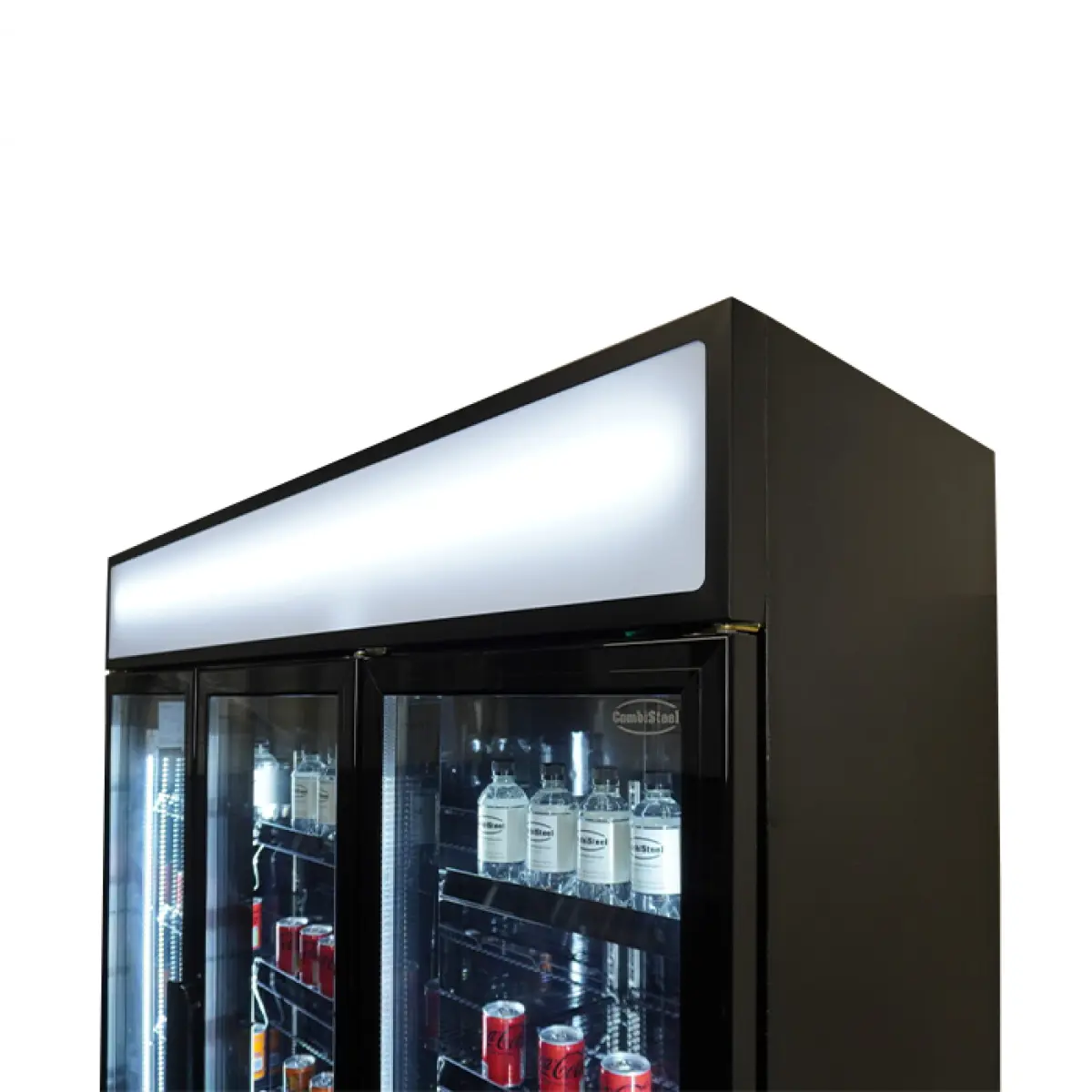 REFRIGERATOR 3 GLASS DOORS BLACK FCU-1200 BL