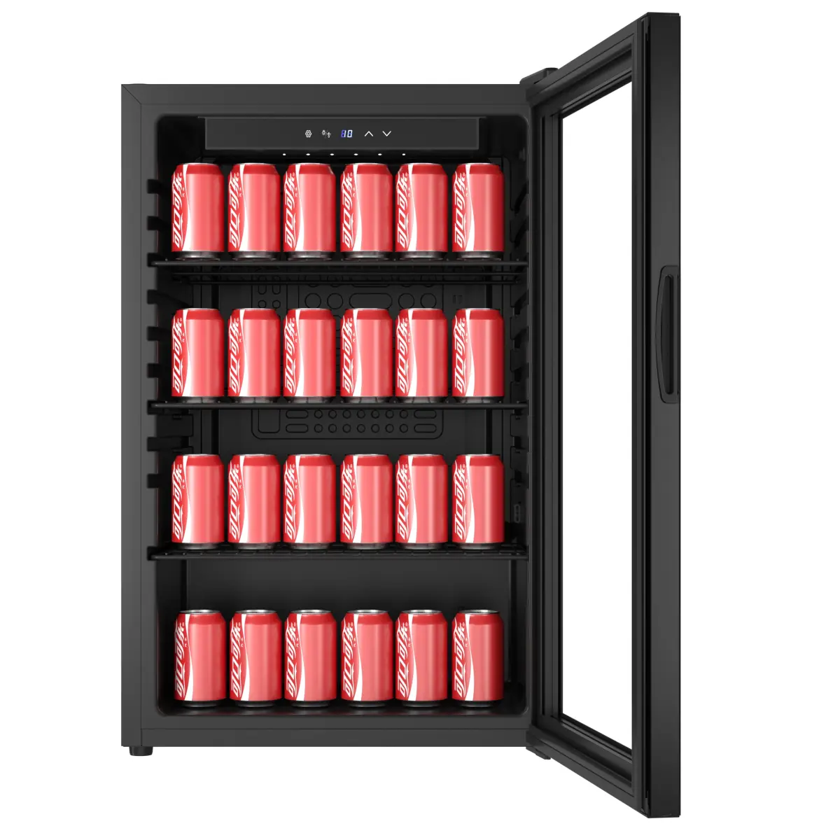 COMBISTEEL TABLETOP BLACK FRIDGE GLASS DOOR 54X54X85CM