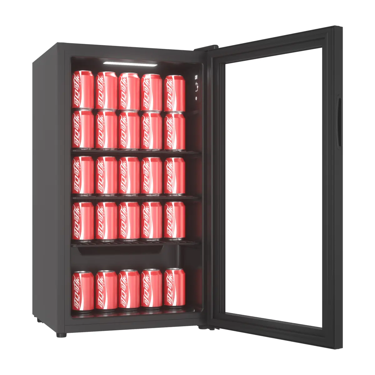COMBISTEEL SMALL FRIDGE + GLASS DOOR - BLACK FINISH