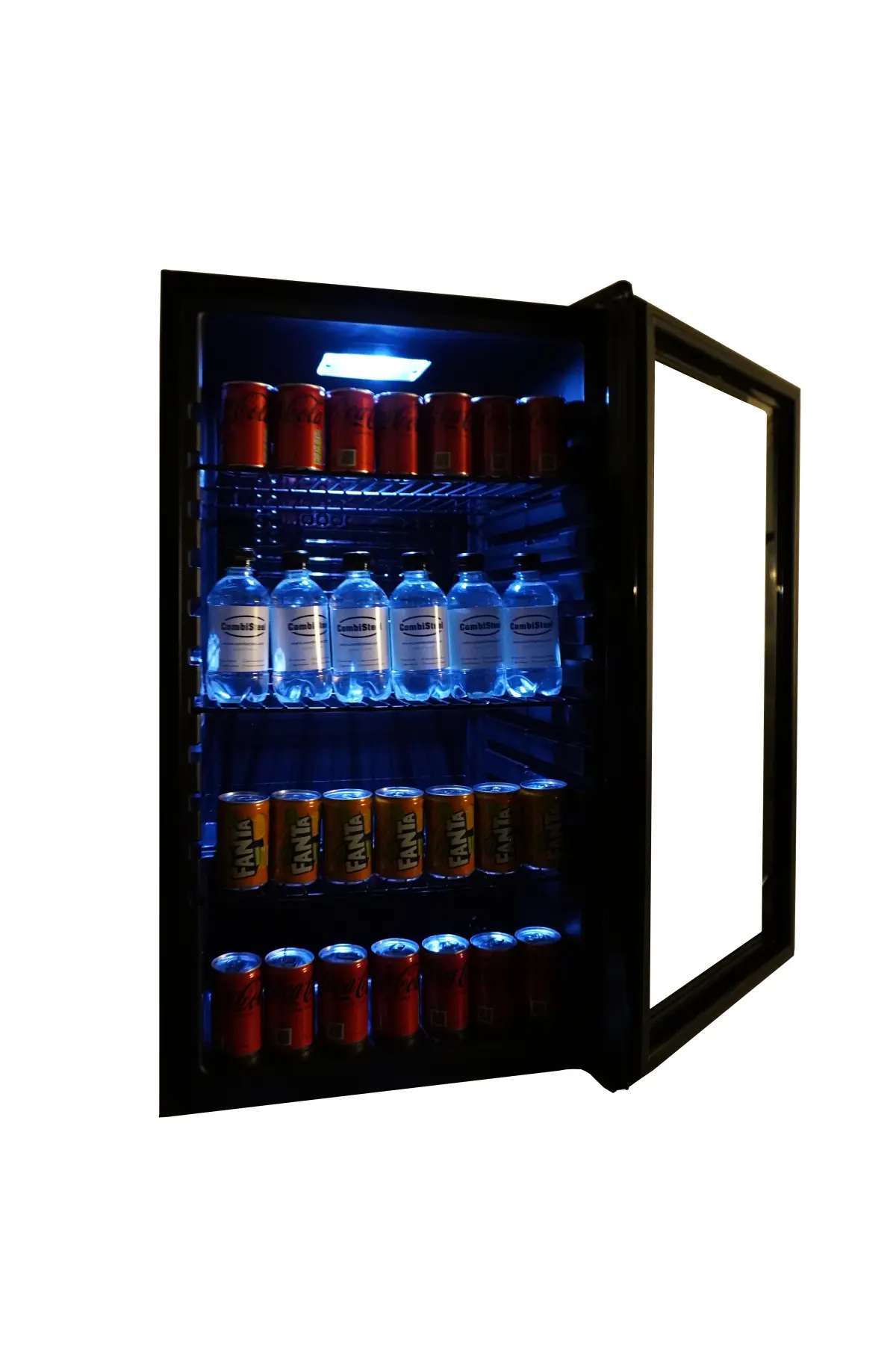 COMBISTEEL SMALL FRIDGE + GLASS DOOR - BLACK FINISH