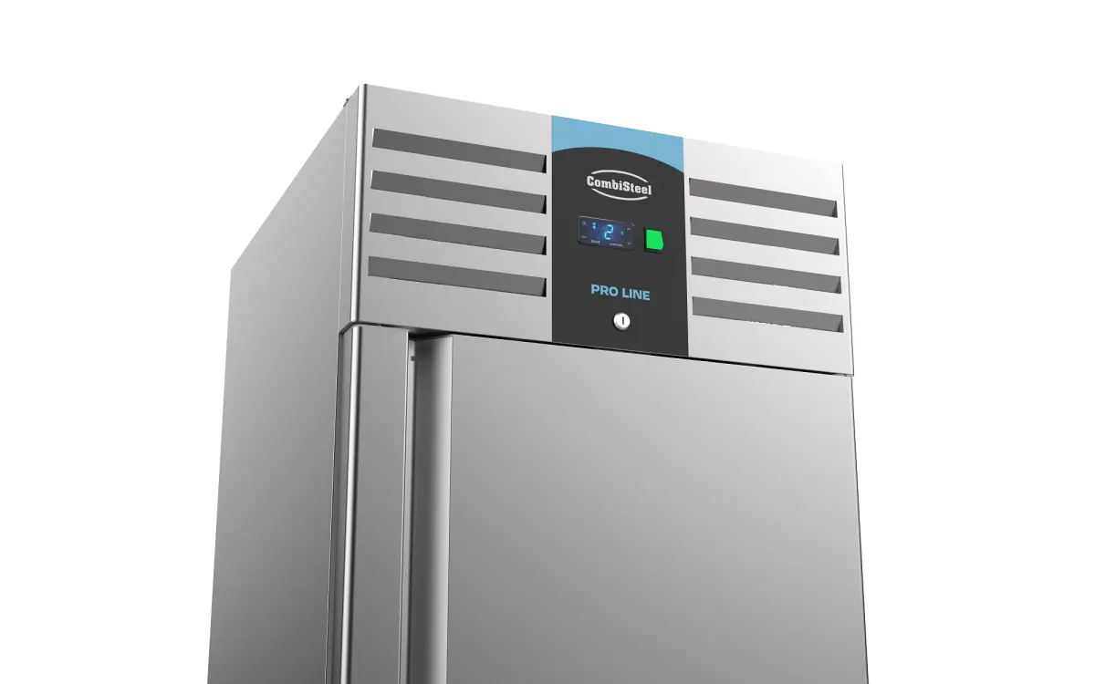 PROLINE S/STEEL UPRIGHT FRIDGE 1 DOOR 2/1 GN + TROPICAL COMPRESSOR + M