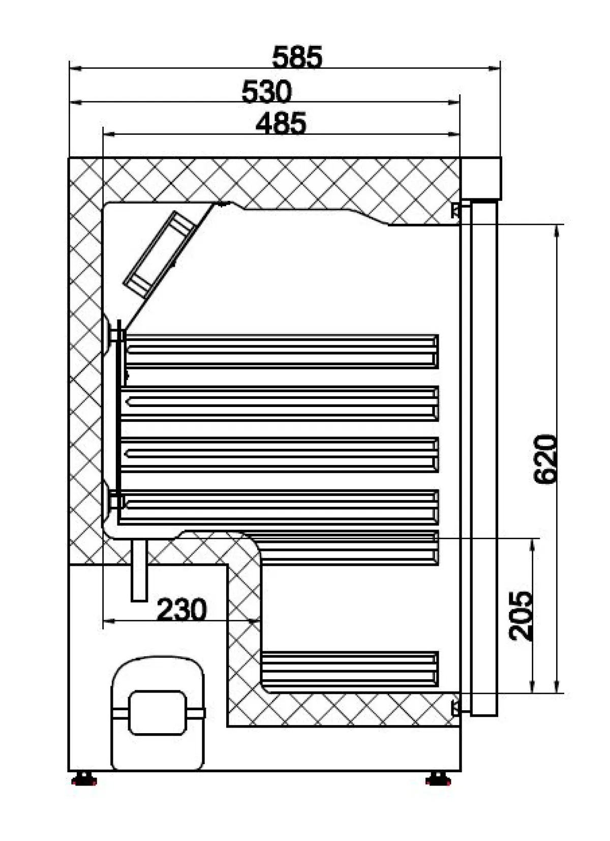 FRIDGE CABINET 1 DOOR 60X59 CM