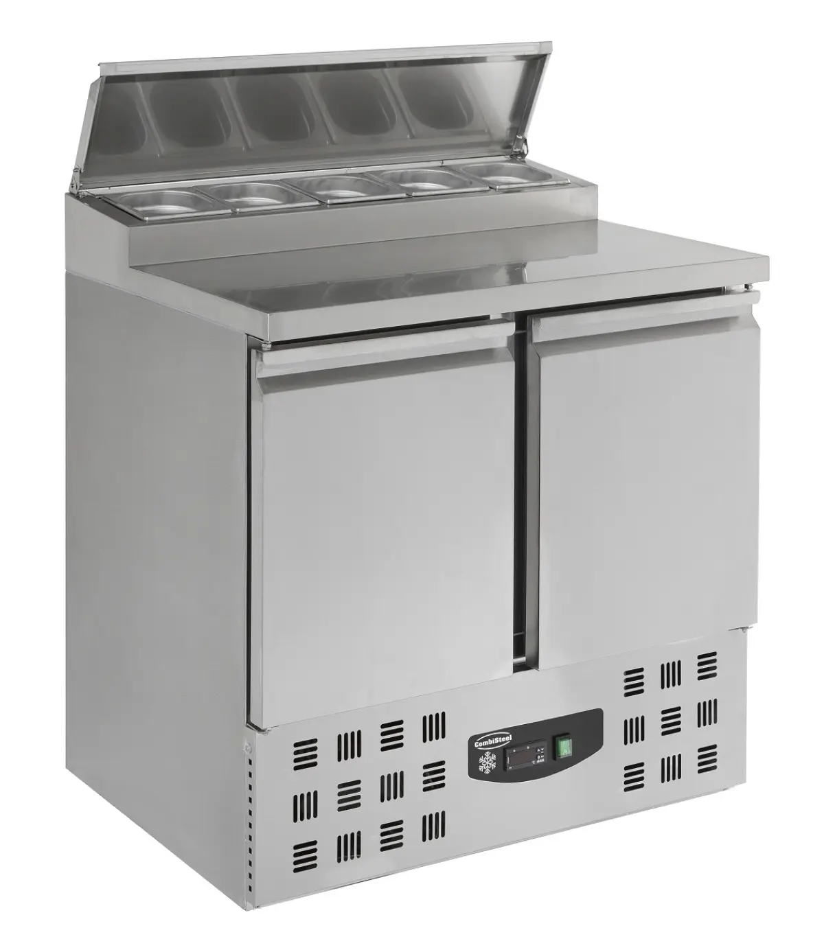 COMBISTEEL COMPACT LINE REFRIGERATED COUNTER + INTEGRATED SALADETTE 90X70CM