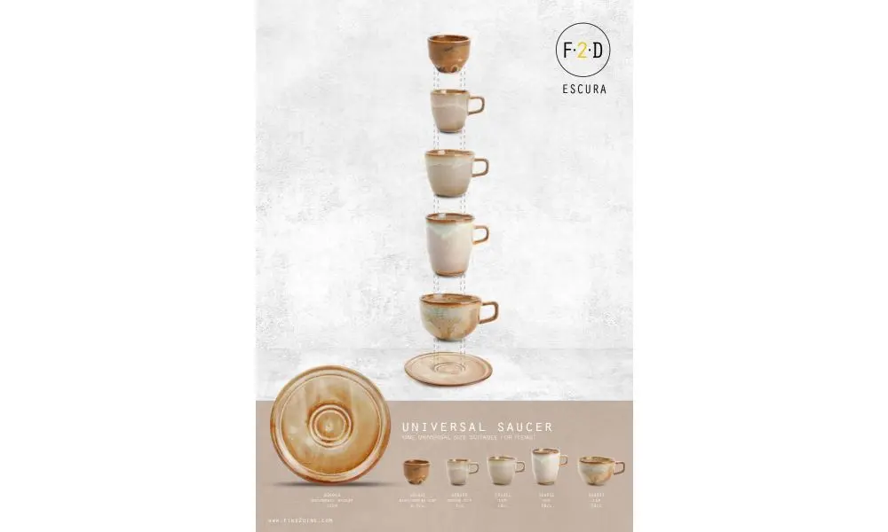 Saucer 14cm universal beige Escura
