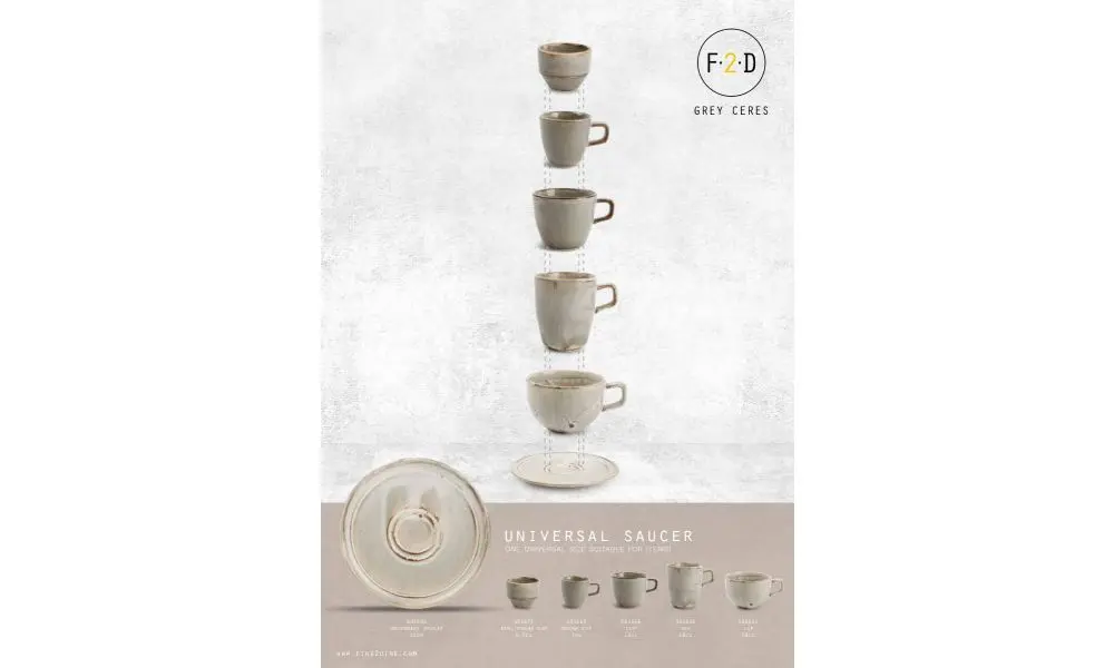 Saucer 14cm universal grey Ceres
