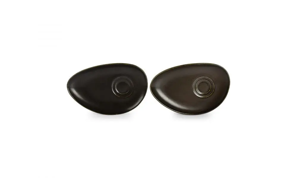 Saucer 20x13cm black Ceres