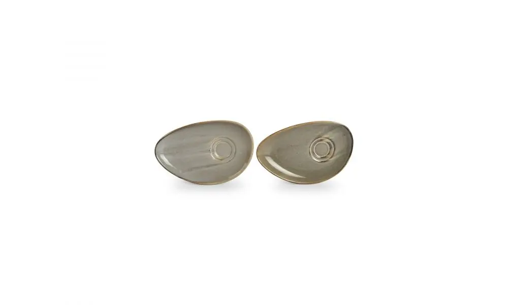 Saucer 20x13cm grey Ceres