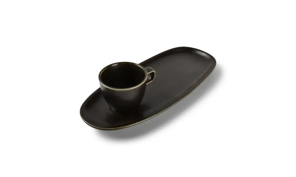 Saucer 35x15cm universal black Ceres