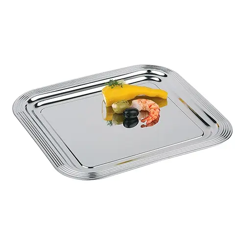 S/STEEL SERVING DISH 35X25CM