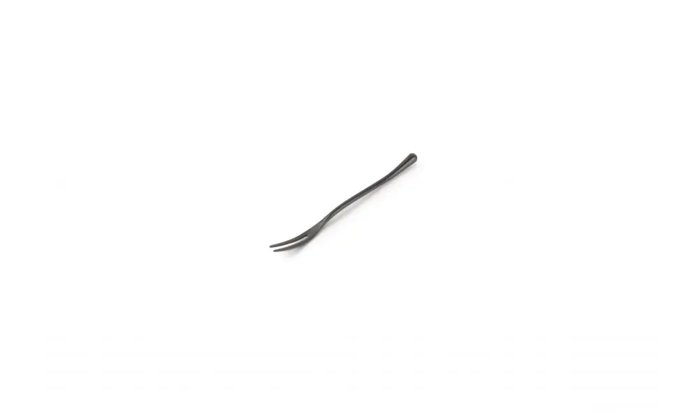 Snack fork matte black Revive - set/6
