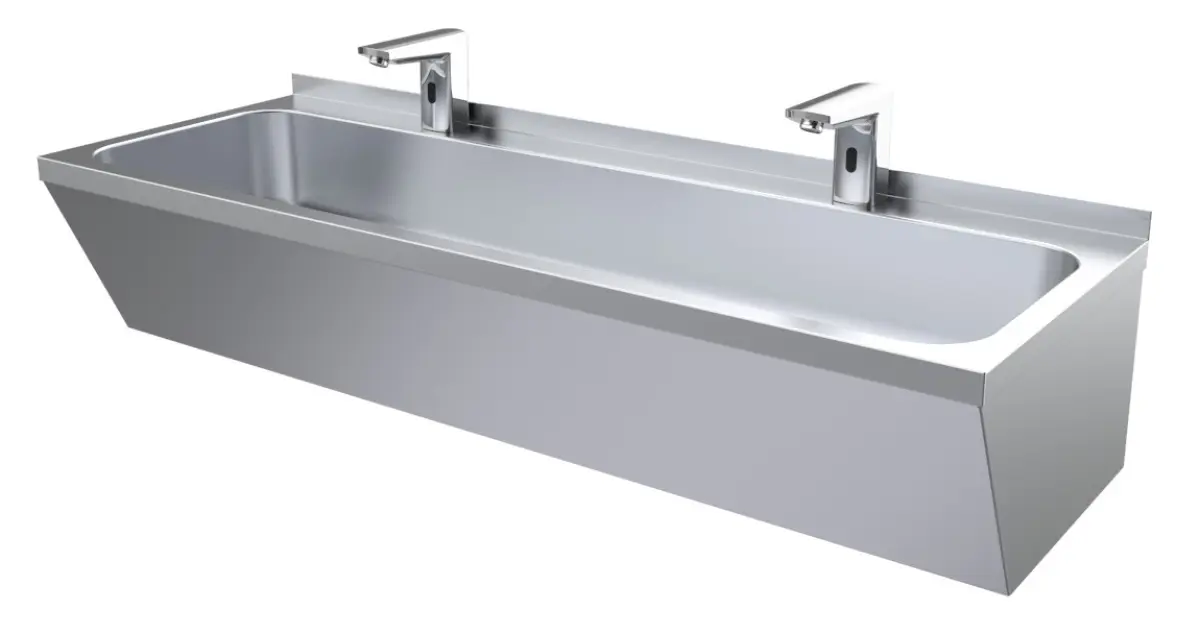 S/STEEL WALL MOUNTED HANDWASH BASIN 120X42X16CM