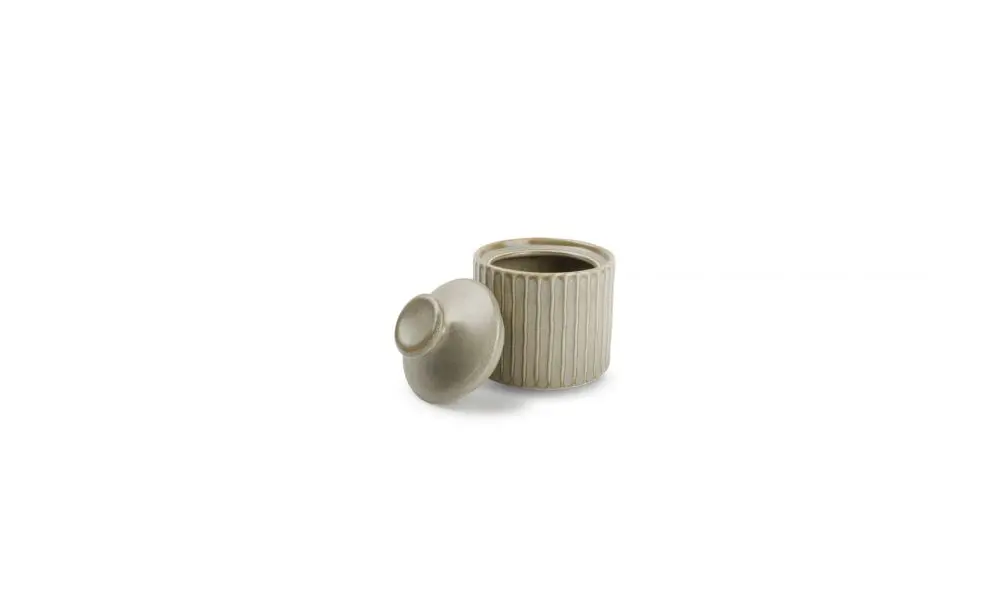 Sugar pot 6,5xH7,5cm sage green Aurora