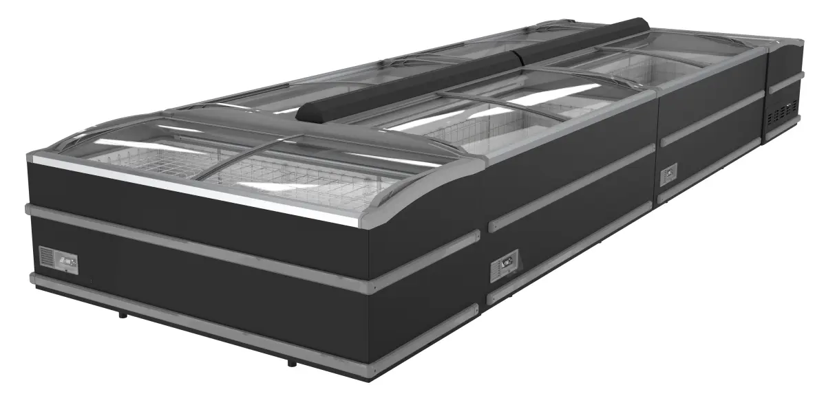 SUPERMARKET CHEST FREEZER BLACK 1880  AUTOMATIC DEFROST