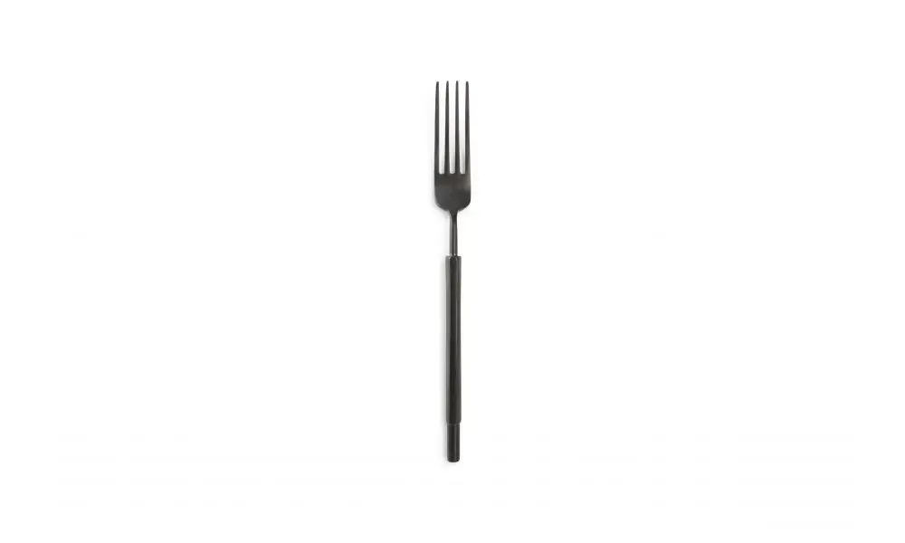 Table fork matte black Helix - set/6