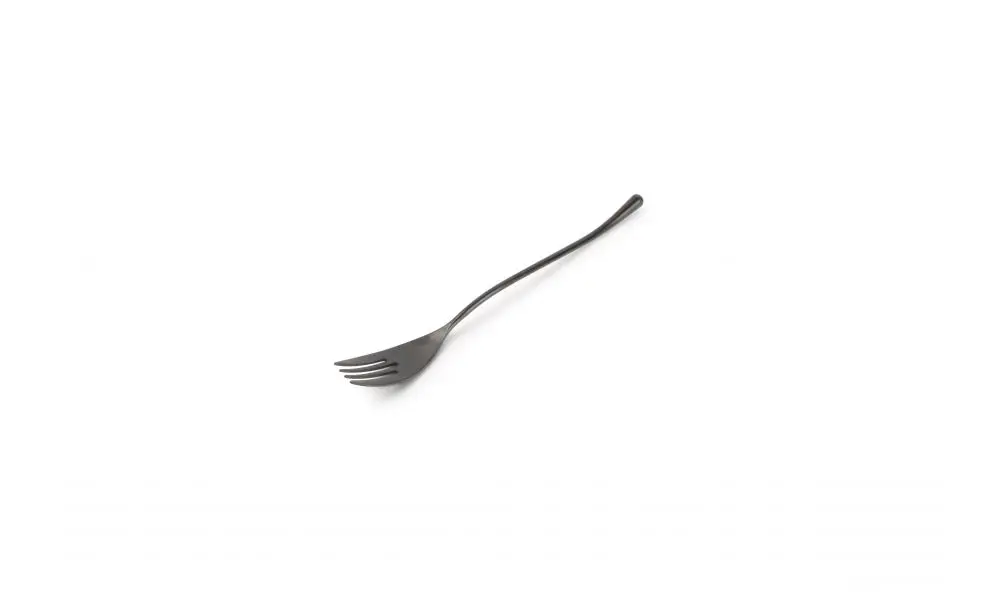 Table fork matte black Revive - set/6