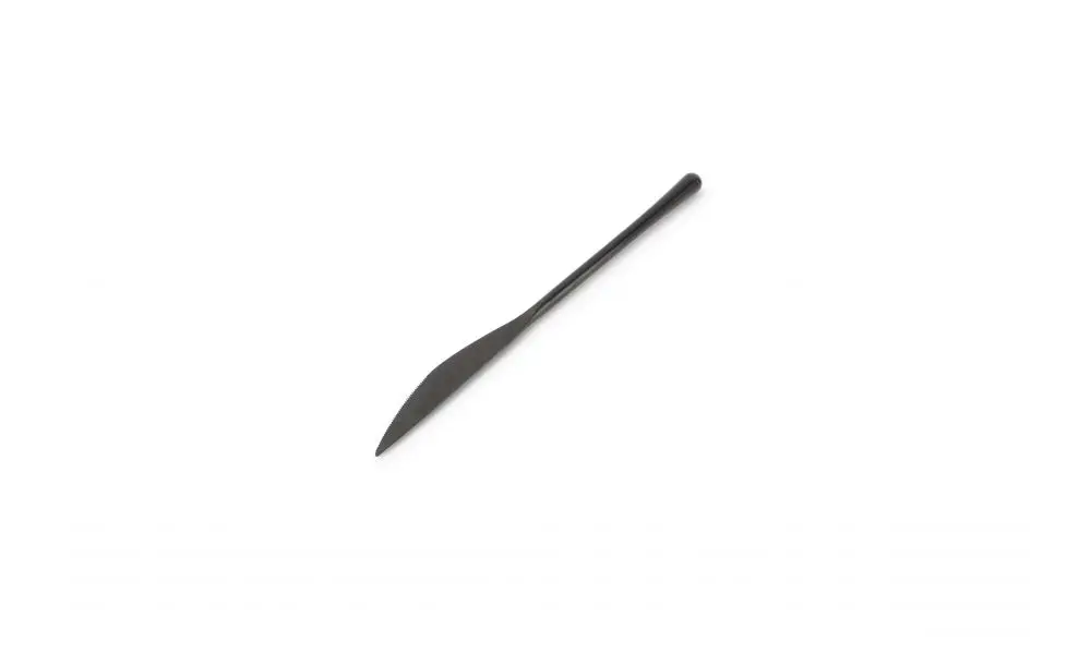 Table knife matte black Revive - set/6