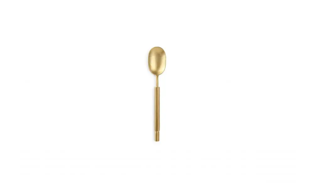 Tea spoon matte gold Helix - set/6