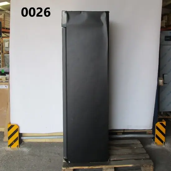 Upright bottle cooler 373 liters with glass door and canopy lighting, +1°/+10°C, black - DAMAGED