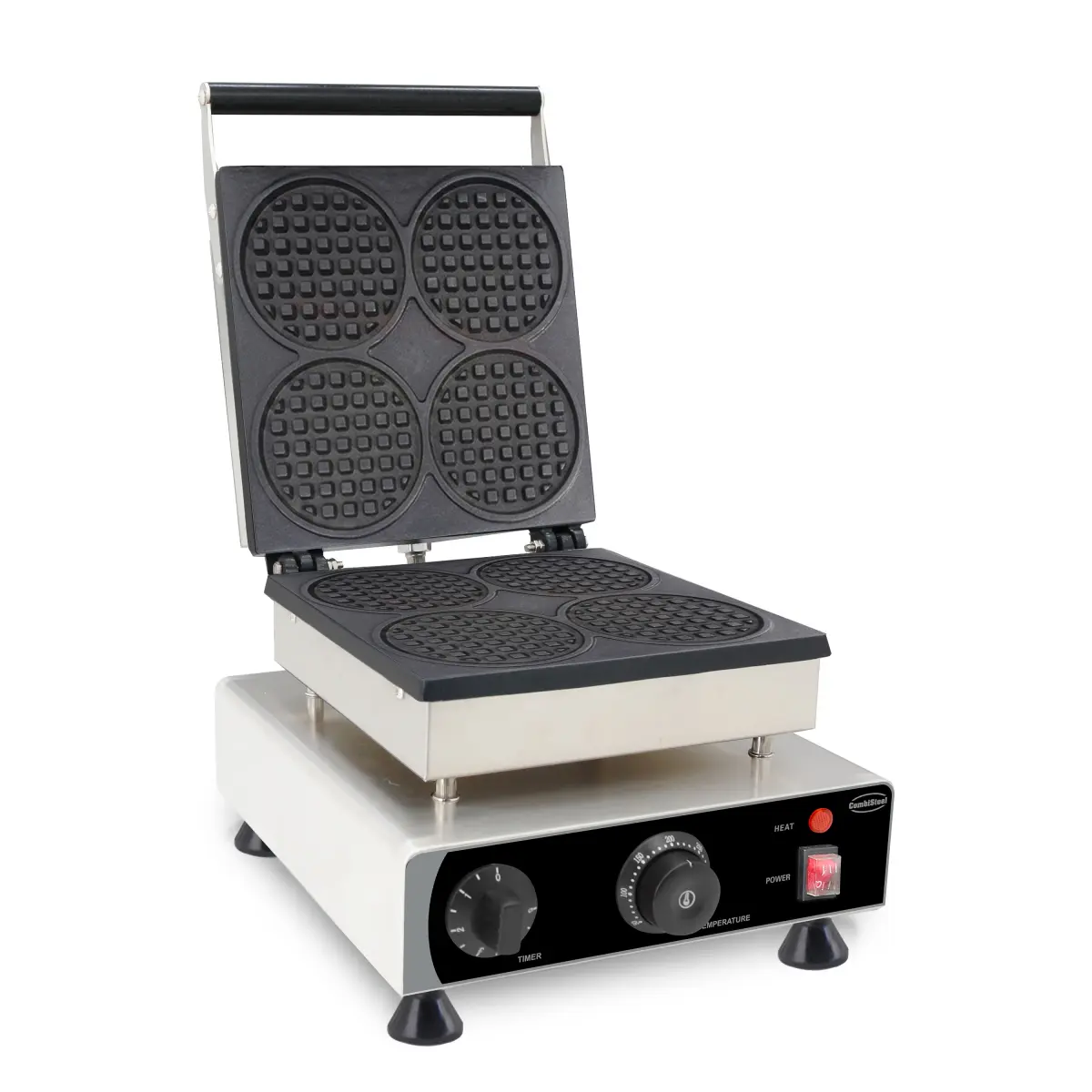WAFFLE IRON 4PCS ROUND WAFFLES