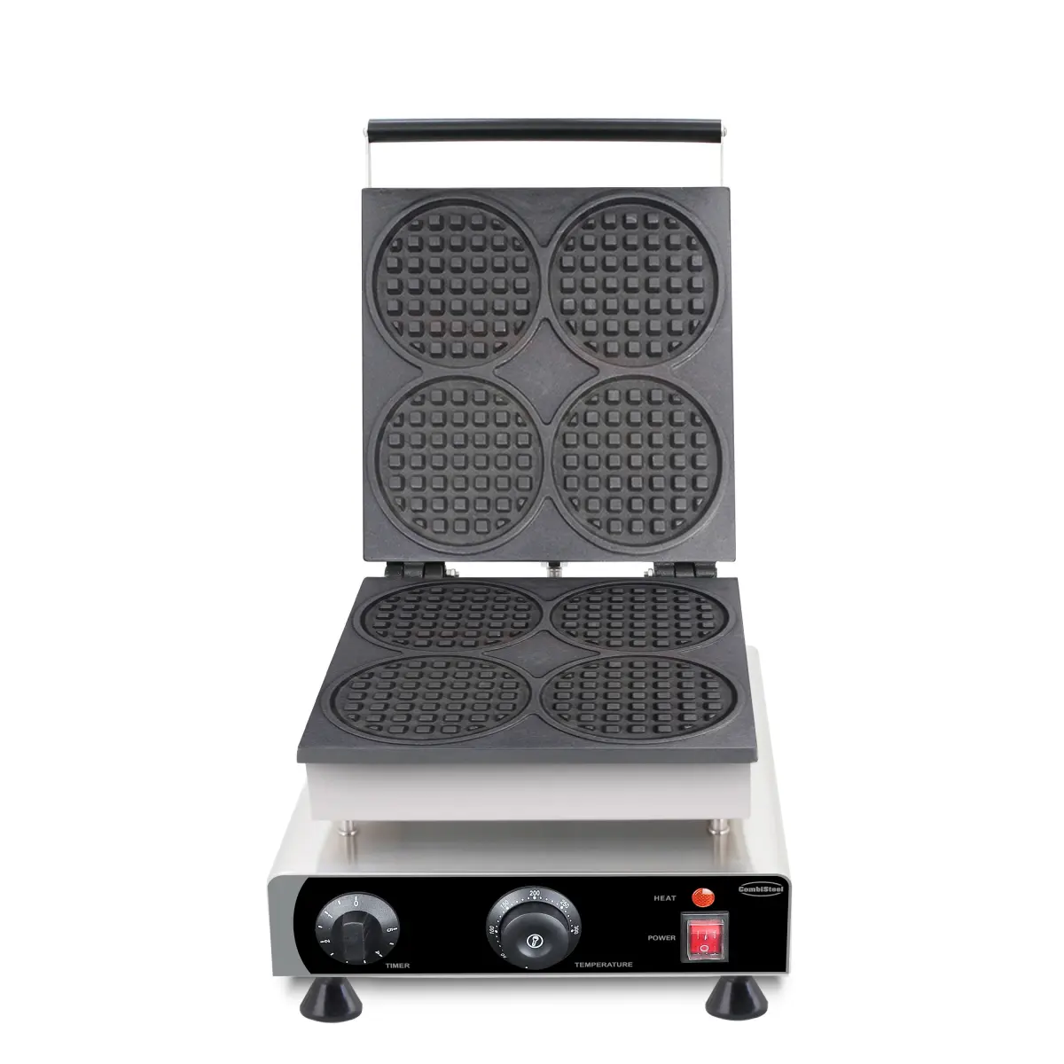 WAFFLE IRON 4PCS ROUND WAFFLES