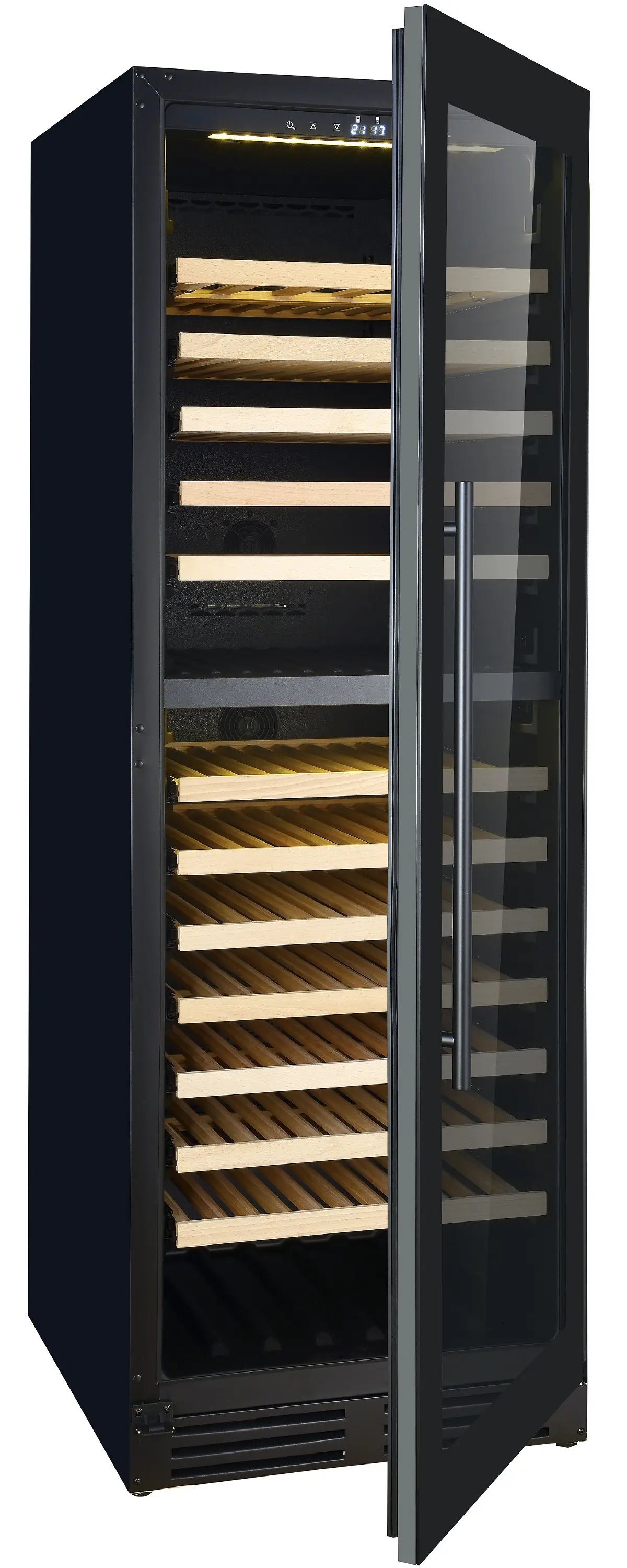 COMBISTEEL BLACK DUAL WINE COOLER - 60X71X172CM