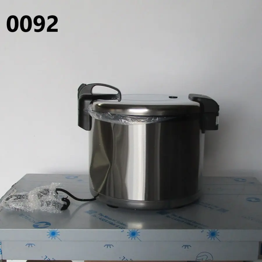 electric rice cooker in stainless steel, 19 litres - DAMAGED