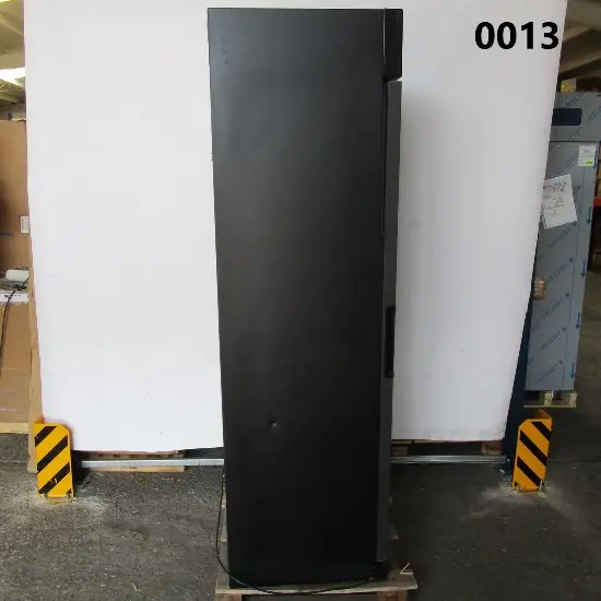 Upright bottle cooler 373 liters with glass door and canopy lighting, +1°/+10°C, black - DAMAGED