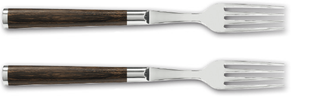 BLADE TYPES - SHUN PREMIER SETS, WITH FINE WOOD PACKAGING Fork set # TDM-0990